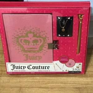 3 pc Juicy Couture Pink and Gold Journal Set